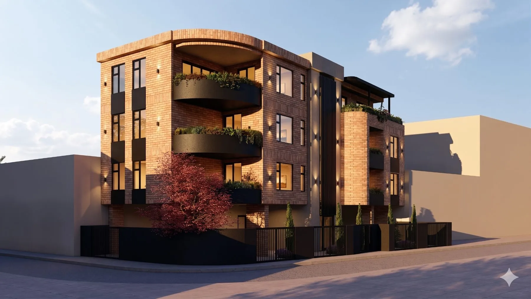 Render del Edificio Multifamiliar Valarezo